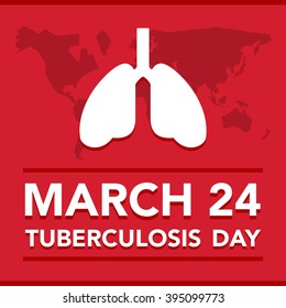 Vector illustration of a lungs for World Tuberculosis Day.