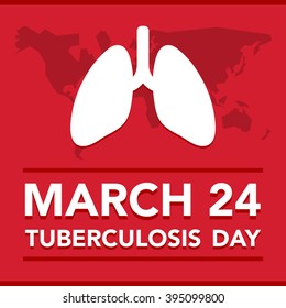 Vector illustration of a lungs for World Tuberculosis Day.