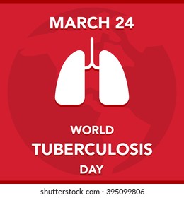 Vector illustration of a lungs for World Tuberculosis Day.