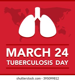 Vector illustration of a lungs for World Tuberculosis Day.