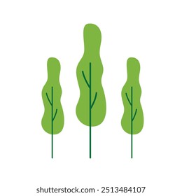 Ilustración vectorial de diseño de árbol verde exuberante