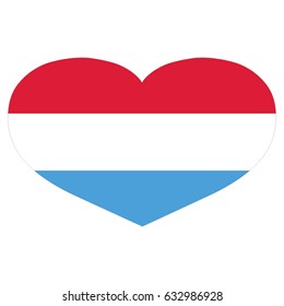 vector illustration of Luxembourg flag