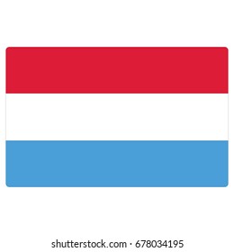 vector illustration of Luxembourg flag 