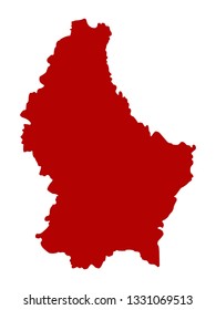vector illustration of Luxembourg map