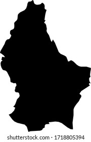 ilustración vectorial del mapa de Luxemburgo