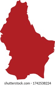 ilustración vectorial del mapa de Luxemburgo