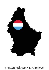 vector illustration of Luxembourg map and flag