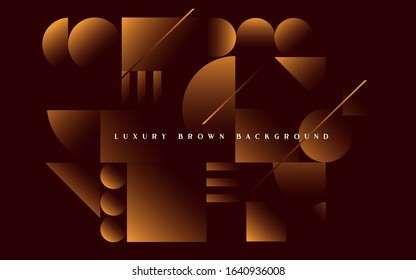 vector illustration. Luxury brown background. Design elements minimalistic geometry brown like chocolate. modern background and frame for text stylish luxurious brown