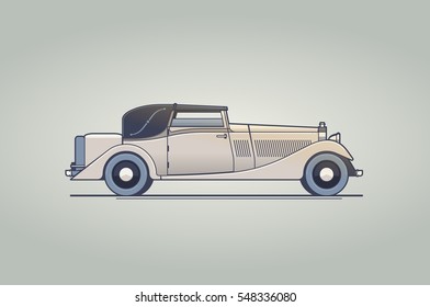 vector illustration with luxury car