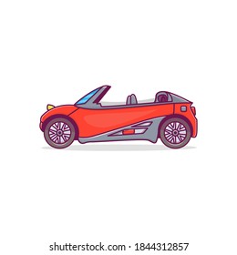 vector illustration of luxury car in red