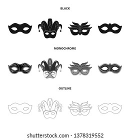 Vector illustration of luxury and celebration icon. Set of luxury and hide  stock symbol for web.