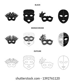 Vector illustration of luxury and celebration icon. Set of luxury and hide  stock vector illustration.