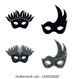 Vector illustration of luxury and celebration icon. Set of luxury and hide stock symbol for web.