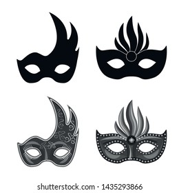 Vector illustration of luxury and celebration icon. Collection of luxury and hide vector icon for stock.