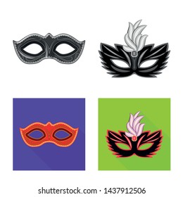 Vector illustration of luxury and celebration icon. Collection of luxury and hide stock vector illustration.