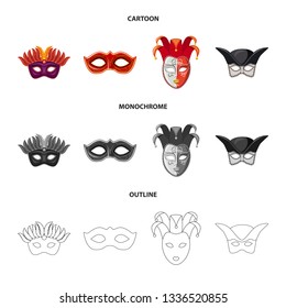 Vector illustration of luxury and celebration logo. Set of luxury and hide  stock symbol for web.