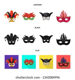Vector illustration of luxury and celebration logo. Collection of luxury and hide  stock symbol for web.