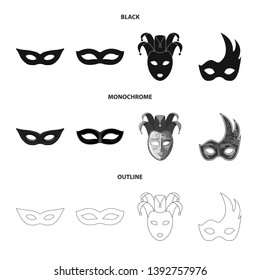 Vector illustration of luxury and celebration logo. Collection of luxury and hide  stock vector illustration.