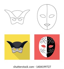 Vector illustration of luxury and celebration logo. Collection of luxury and hide  stock vector illustration.