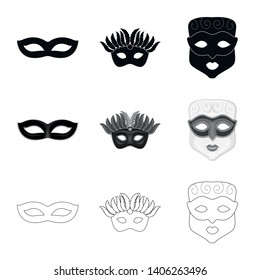 Vector illustration of luxury and celebration logo. Set of luxury and hide  stock symbol for web.