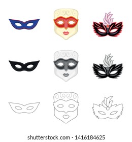 Vector illustration of luxury and celebration logo. Collection of luxury and hide  stock symbol for web.