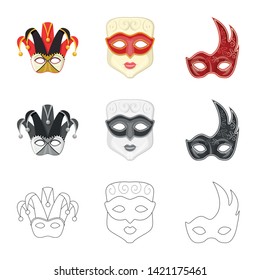 Vector illustration of luxury and celebration logo. Set of luxury and hide  stock vector illustration.