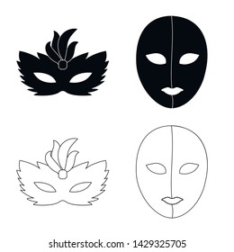 Vector illustration of luxury and celebration logo. Collection of luxury and hide vector icon for stock.