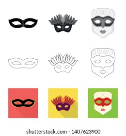 Vector illustration of luxury and celebration sign. Collection of luxury and hide  stock vector illustration.