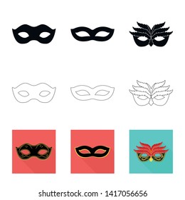 Vector illustration of luxury and celebration sign. Collection of luxury and hide  stock symbol for web.