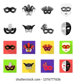 Vector illustration of luxury and celebration symbol. Collection of luxury and hide  stock vector illustration.