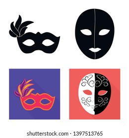 Vector illustration  luxury and celebration symbol. Set  luxury and hide  stock symbol for web.