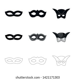 Vector illustration of luxury and celebration symbol. Collection of luxury and hide  stock vector illustration.