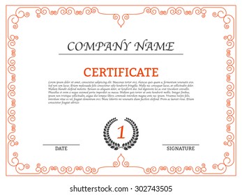 Vector illustration of a luxury Certificate.