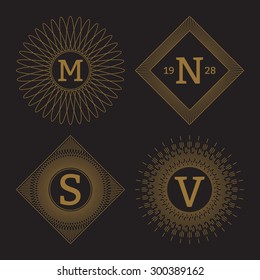 Vector illustration. Luxury design monograms.