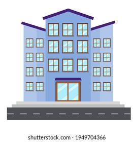 Vector illustration of a luxury hotel in the middle of the city, on vacation and tourism themed. perfect for travel and product advertising