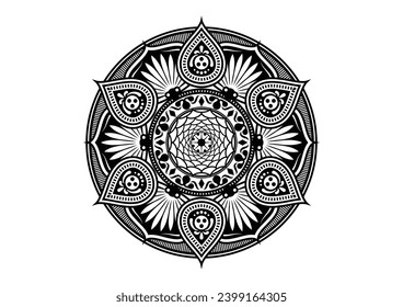 Vector illustration of luxury and intricate mandala.
Asian beauty is mental stability.