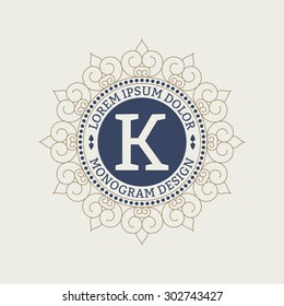 Vector illustration. Luxury logo. Monogram Design.