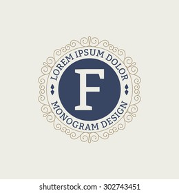 Vector illustration. Luxury logo. Monogram Design.