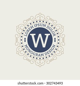 Vector illustration. Luxury logo. Monogram Design.