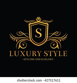 Vector Illustration : Luxury Logo template / Calligraphy 