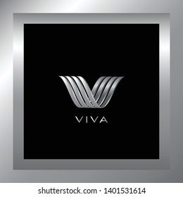 Vector Illustration Luxury Logo Viva