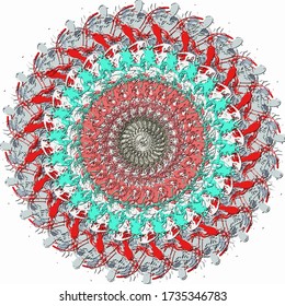 Vector illustration. Luxury mandalas for wallpapers, fabric patterns oriental style floral openwork decor