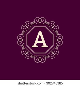 Vector illustration. Luxury Monogram logo.