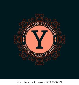 Vector illustration. Luxury Monogram logo.