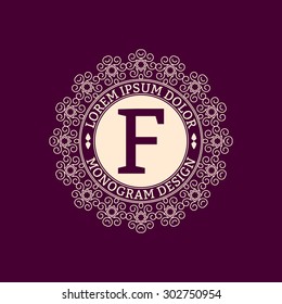 Vector illustration. Luxury Monogram logo.
