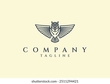 Vector illustration of Luxury Owl Logo Design
