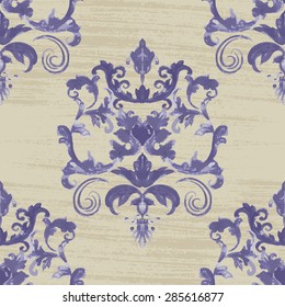 Vector illustration. luxury texture for wallpapers, fabric patterns Baroque, Damask seamless floral pattern.