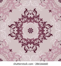Vector illustration. luxury texture for wallpapers, fabric patterns Baroque, Damask seamless floral pattern.