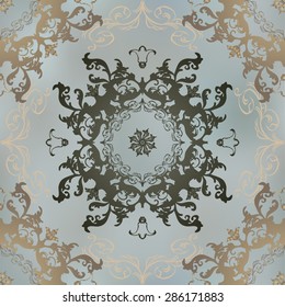 Vector illustration. luxury texture for wallpapers, fabric patterns Baroque, Damask seamless floral pattern.