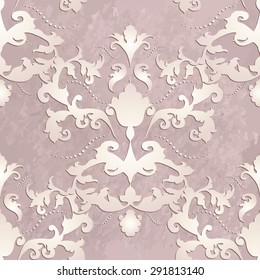  Vektorgrafik. Luxus-Textur für Tapeten, Stoffmuster Barock, Damast nahtlose Blumenmuster.